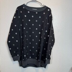 Wildfox Snowflake All Over Pattern Sweatshirt Size Medium